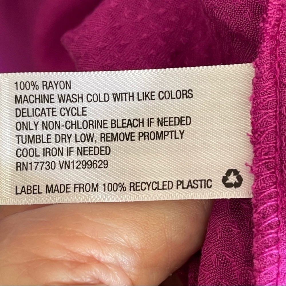 KNOX Rose Raspberry Verbena Long Sleeve Wrap Dress 3X True Wrap Midi Length - Picture 12 of 13